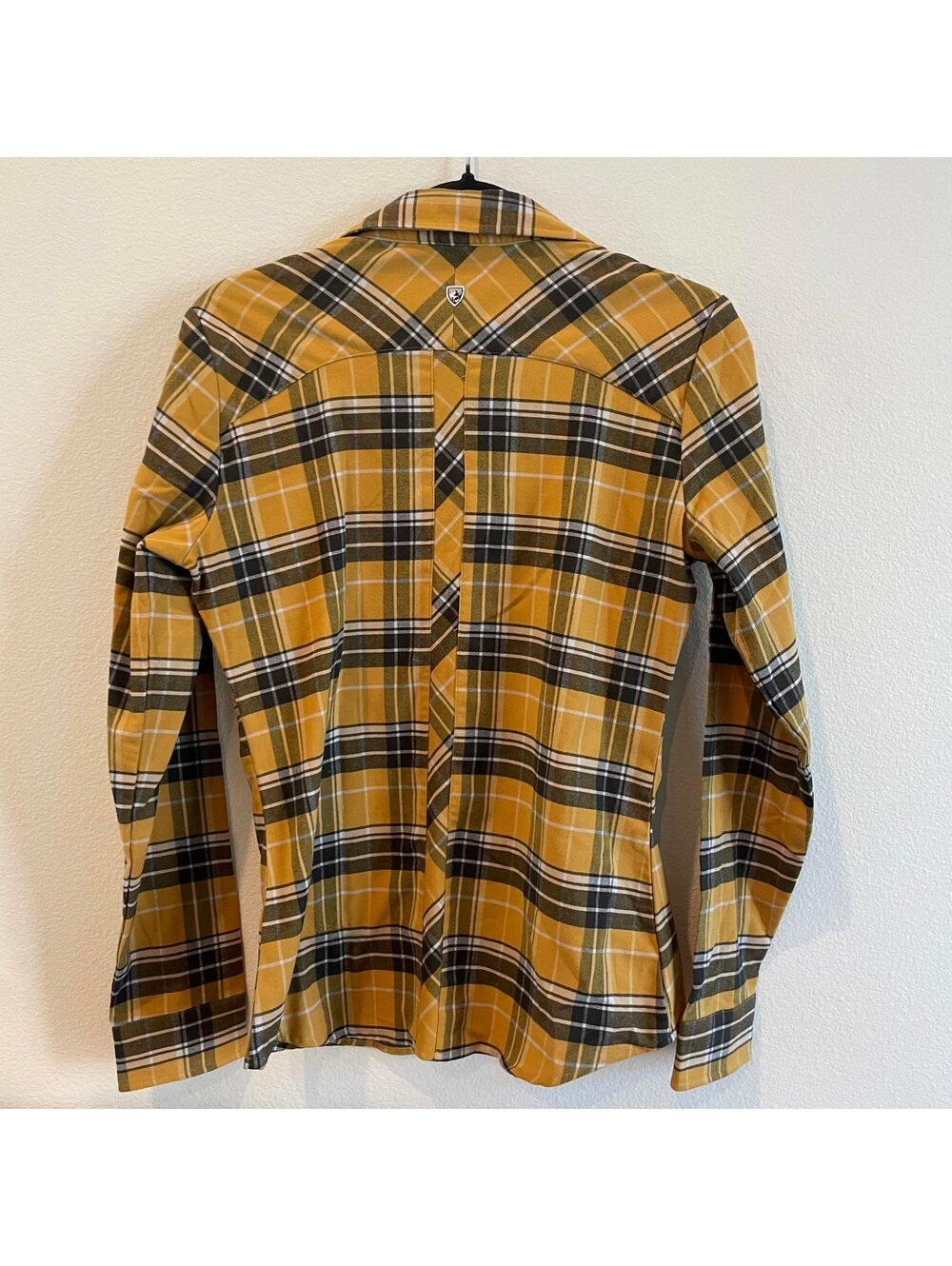 keen Stylish Plaid Long Sleeve Shirt - Yellow and Black - Picture 2 of 8